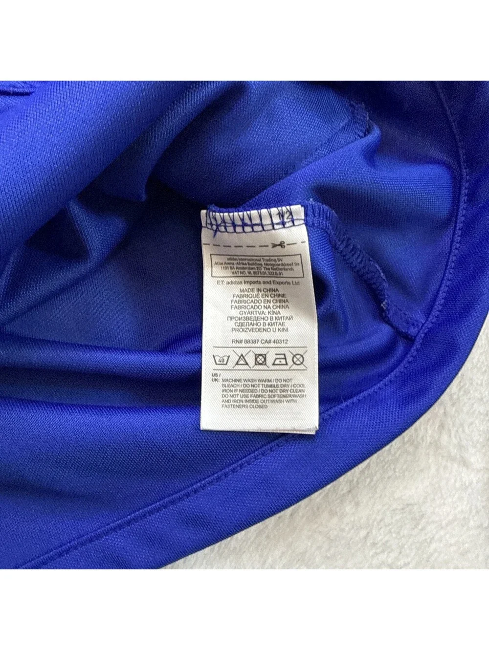 Adidas Women’s Small Track Jacket Blue With White (2441)